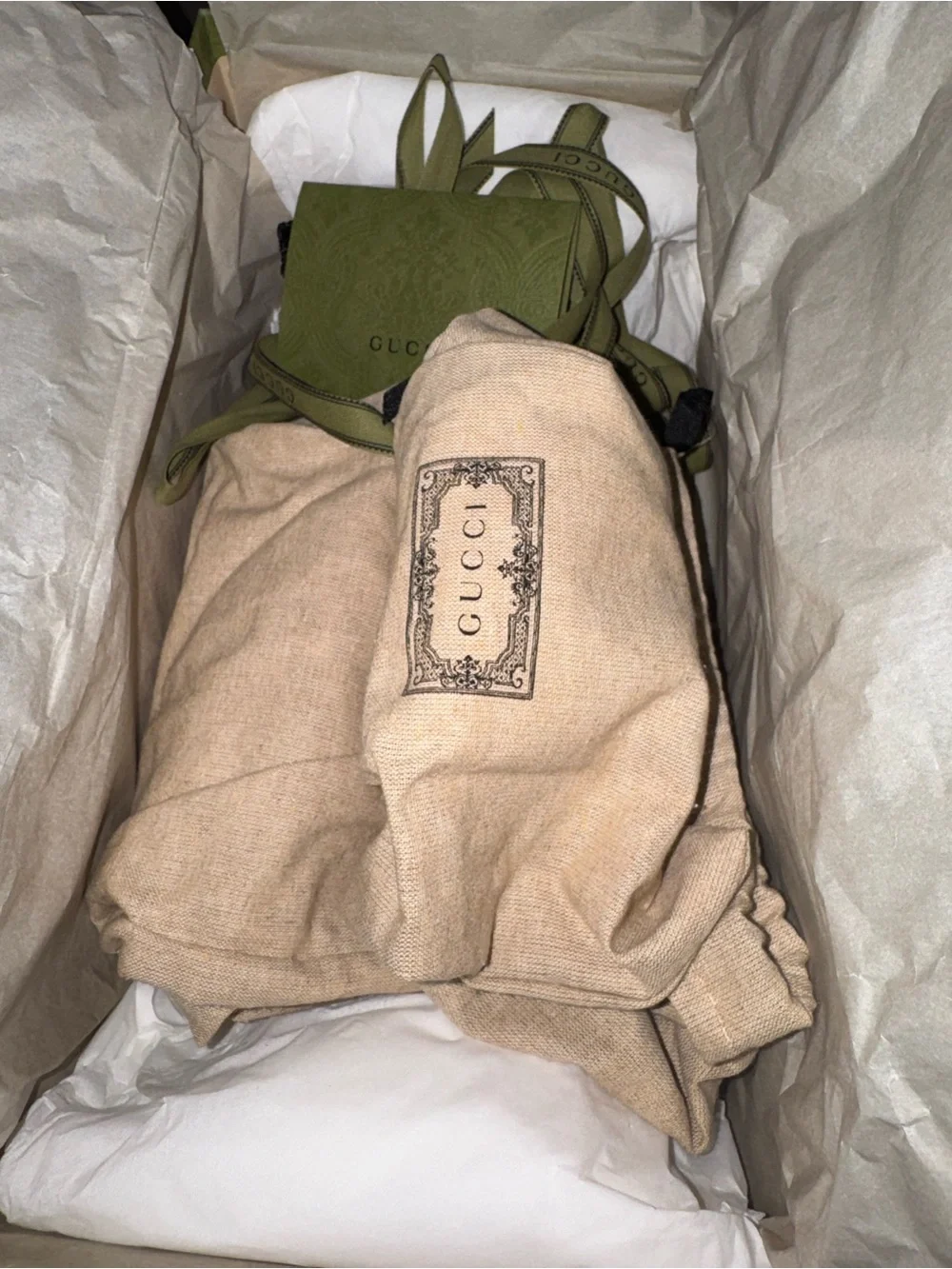 Gucci Lime Green Embossed Logo Box